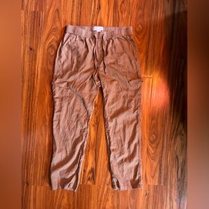 Linen blend cargo pants